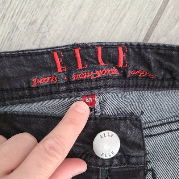 ELLE women's black skinny jeans size 8R - Picture 9 of 12